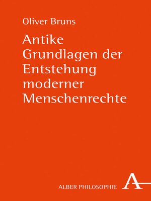 cover image of Antike Grundlagen der Entstehung moderner Menschenrechte